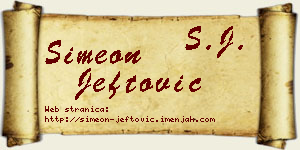 Simeon Jeftović vizit kartica